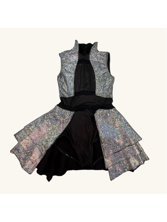 19th House Other - Tenth House Dance Costume Dress Black Silver Holographic Contemporary Jazz Adult